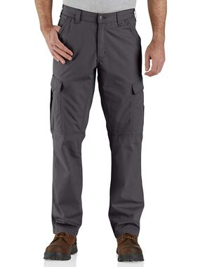 35 x 30 Carhartt Force Relaxed Fit Ripstop Cargo Work Pants in Gray Shadow